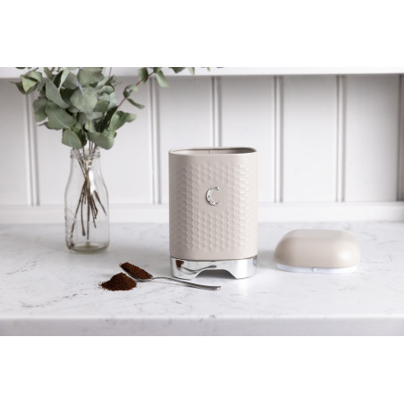 Lovello Latte Cream Textured Coffee Canister