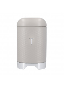 Lovello Latte Cream Textured Tea Caddy