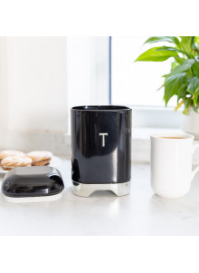 Lovello Tea Tin Canister - Midnight Black