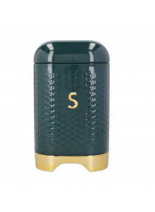 Lovello Hunter Green Textured Sugar Canister