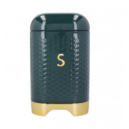 Lovello Hunter Green Textured Sugar Canister