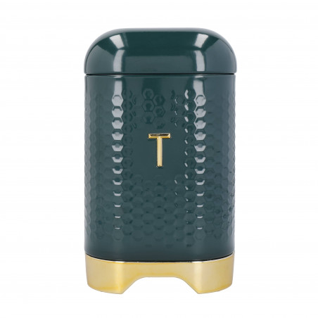 Lovello Hunter Green Textured Tea Caddy