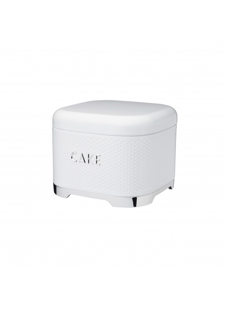 Lovello Textured Steel Cake Tin - Ice White