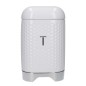 Lovello Textured Tea Tin Canister - Ice White