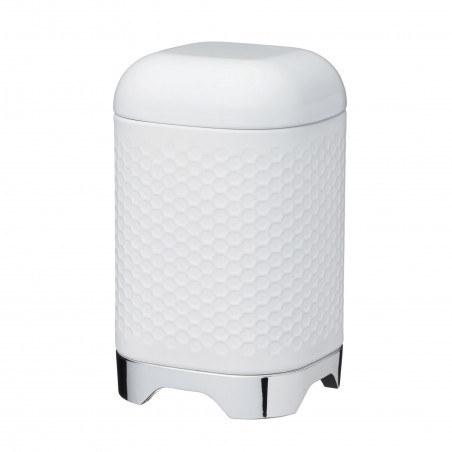 Lovello Textured Storage Tin Canister - Ice White