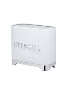 Lovello Textured Utensil Holder - Ice White