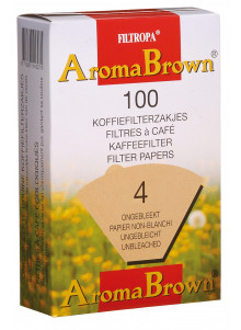 Filtropa Unbleached Coffee Filter Papers, Size 4, 100 pieces