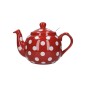 London Pottery Farmhouse 4 Cup Teapot Red With White Spots